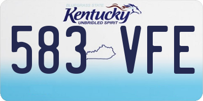 KY license plate 583VFE