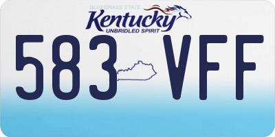 KY license plate 583VFF