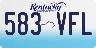 KY license plate 583VFL