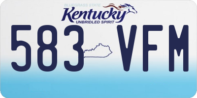 KY license plate 583VFM