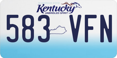 KY license plate 583VFN