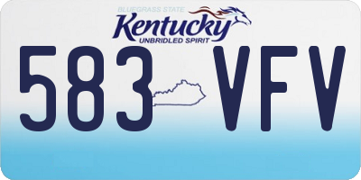 KY license plate 583VFV