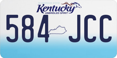 KY license plate 584JCC