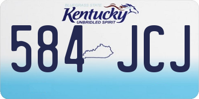 KY license plate 584JCJ