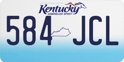 KY license plate 584JCL