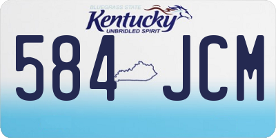 KY license plate 584JCM