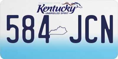 KY license plate 584JCN