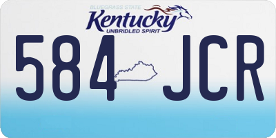 KY license plate 584JCR