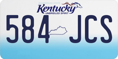 KY license plate 584JCS