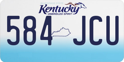 KY license plate 584JCU