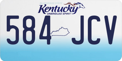 KY license plate 584JCV