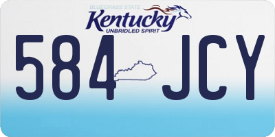 KY license plate 584JCY