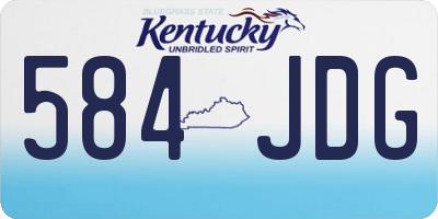 KY license plate 584JDG