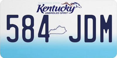 KY license plate 584JDM