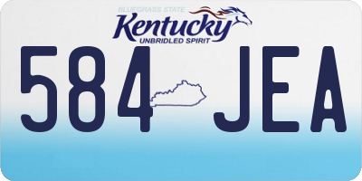 KY license plate 584JEA
