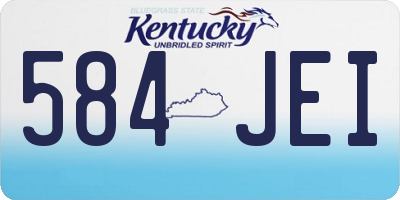 KY license plate 584JEI