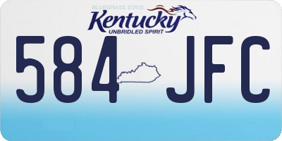 KY license plate 584JFC