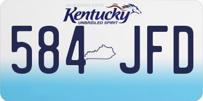 KY license plate 584JFD