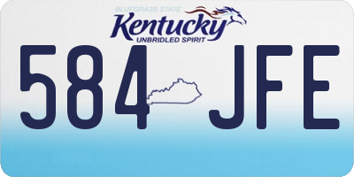 KY license plate 584JFE