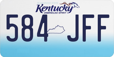 KY license plate 584JFF