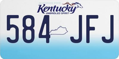 KY license plate 584JFJ