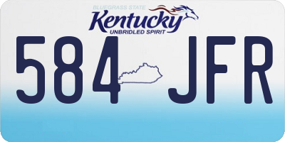 KY license plate 584JFR