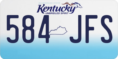 KY license plate 584JFS