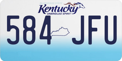 KY license plate 584JFU