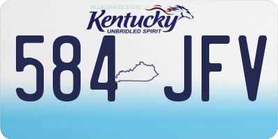 KY license plate 584JFV