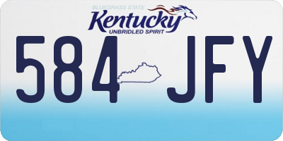 KY license plate 584JFY