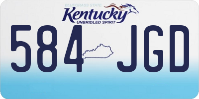 KY license plate 584JGD