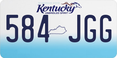 KY license plate 584JGG