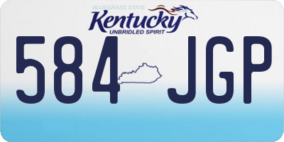 KY license plate 584JGP