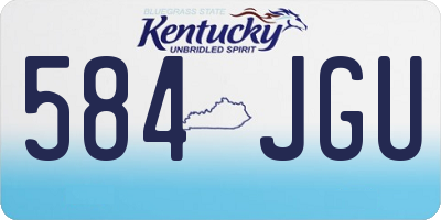 KY license plate 584JGU