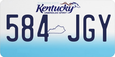 KY license plate 584JGY