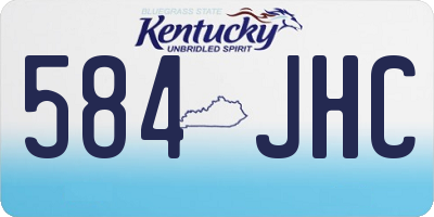 KY license plate 584JHC