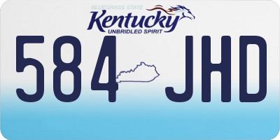 KY license plate 584JHD