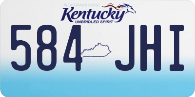 KY license plate 584JHI