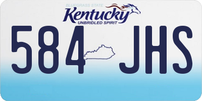 KY license plate 584JHS