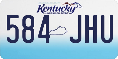 KY license plate 584JHU