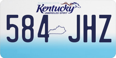 KY license plate 584JHZ