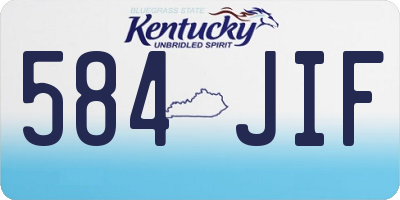 KY license plate 584JIF