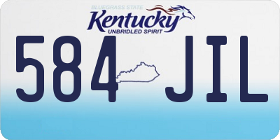 KY license plate 584JIL