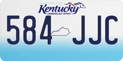 KY license plate 584JJC