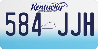 KY license plate 584JJH