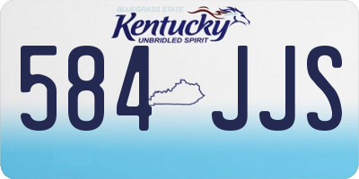 KY license plate 584JJS