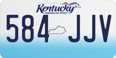 KY license plate 584JJV