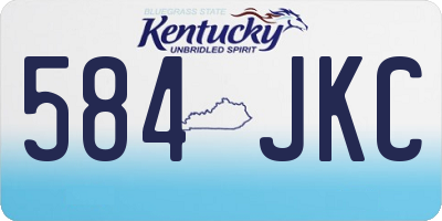 KY license plate 584JKC