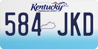 KY license plate 584JKD