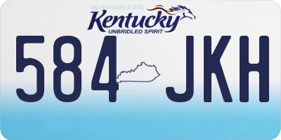 KY license plate 584JKH
